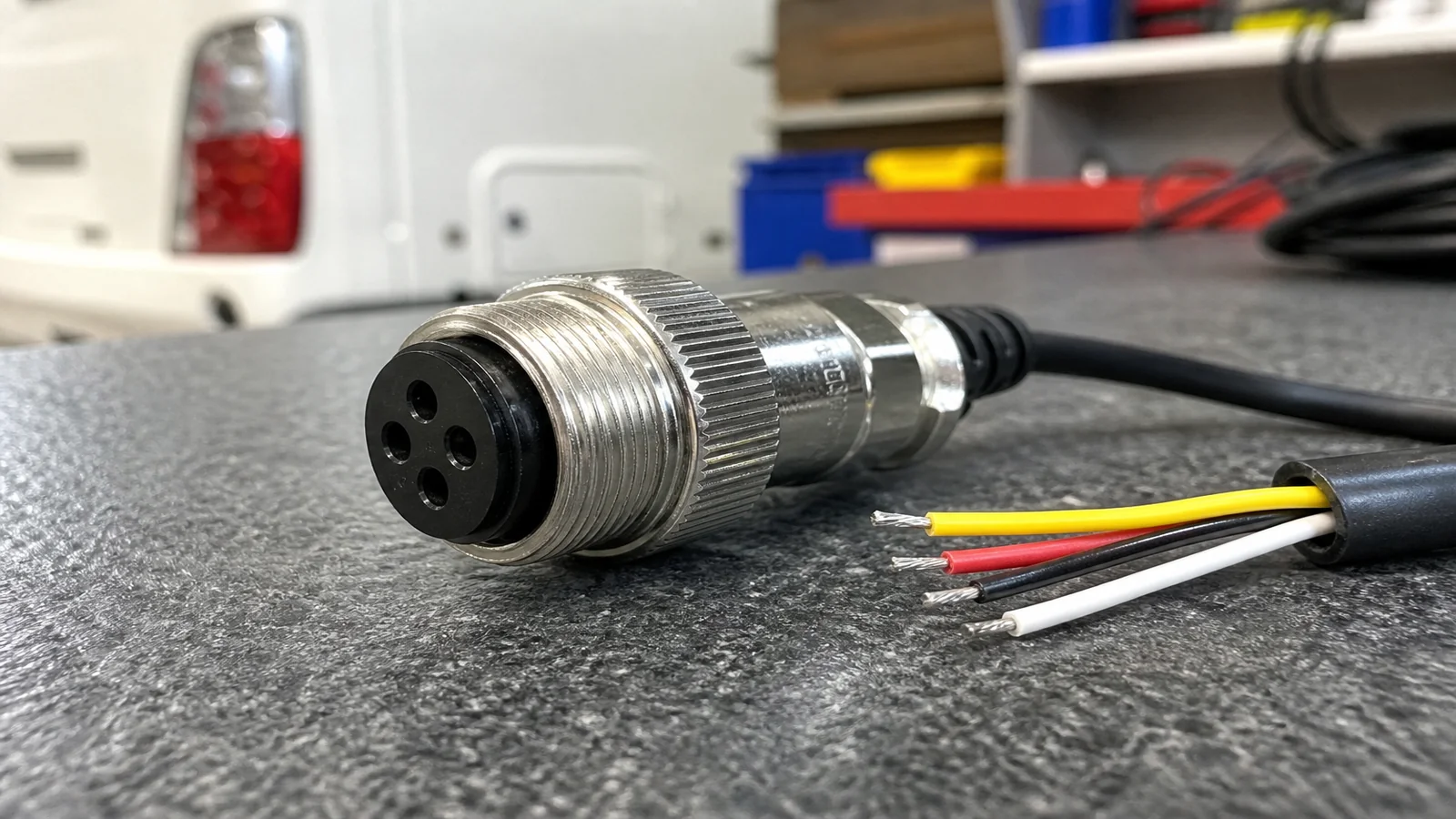 4-pin aviation reversing camera connector pinout verification checklist